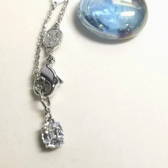 💞Authentic Swarovski Hyperbola Necklace Mixed Cuts Twist Clear Crystal Pendent